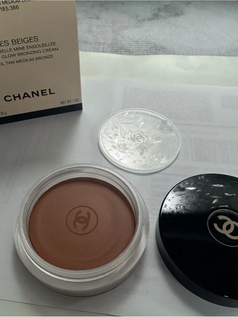 CHANEL Les Beiges Healthy Glow Bronzing Cream - Beige and Black Packaging